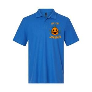 Fun Pumpkin Happy Halloween Party Costume Let’S Get Smashed Gift Softstyle Adult Sport Polo