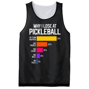 Funny Pickleball Humor Why I Lose Mesh Reversible Basketball Jersey Tank