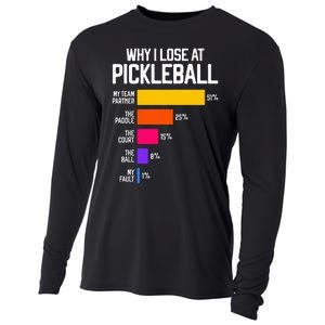 Funny Pickleball Humor Why I Lose Cooling Performance Long Sleeve Crew