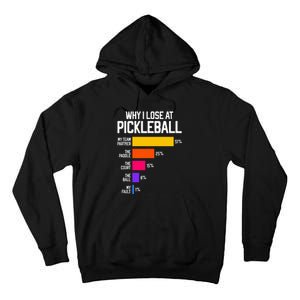 Funny Pickleball Humor Why I Lose Tall Hoodie