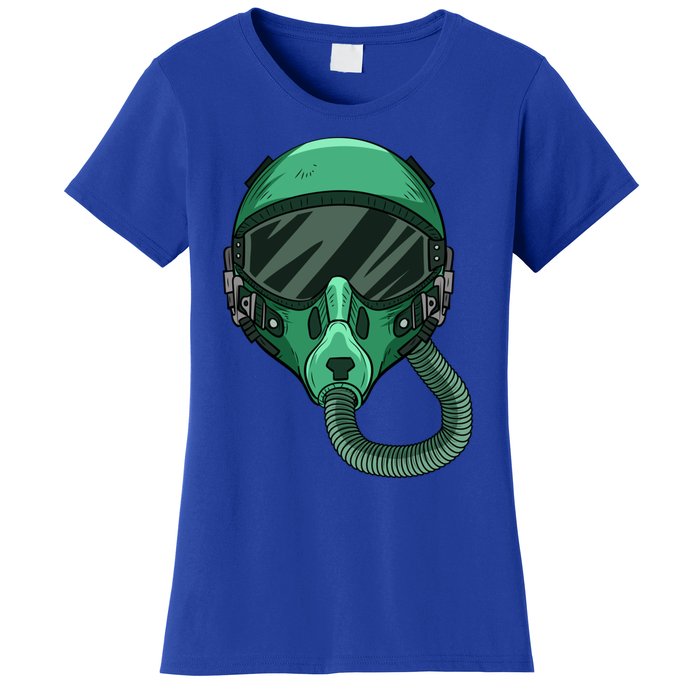 Fighter Pilot Helmet Aviator Headgear Sunglasses Cute Gift Women's T-Shirt