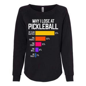 Funny Pickleball Humor Why I Lose Womens California Wash Sweatshirt