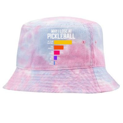 Funny Pickleball Humor Why I Lose Tie-Dyed Bucket Hat