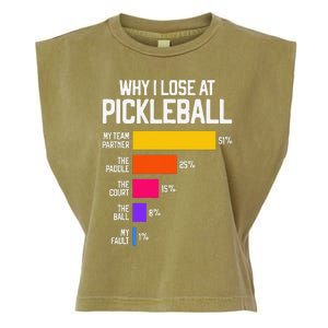 Funny Pickleball Humor Why I Lose Garment-Dyed Women's Muscle Tee