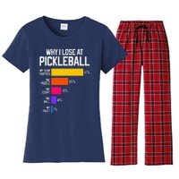 Funny Pickleball Humor Why I Lose Women's Flannel Pajama Set