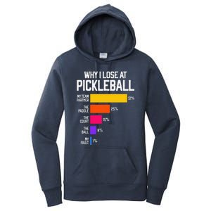 Funny Pickleball Humor Why I Lose Women's Pullover Hoodie