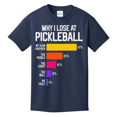 Funny Pickleball Humor Why I Lose Kids T-Shirt