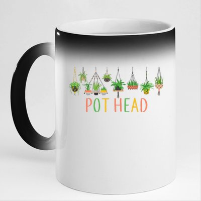 Funny Pot Head For Plant Lovers 1 11oz Black Color Changing Mug