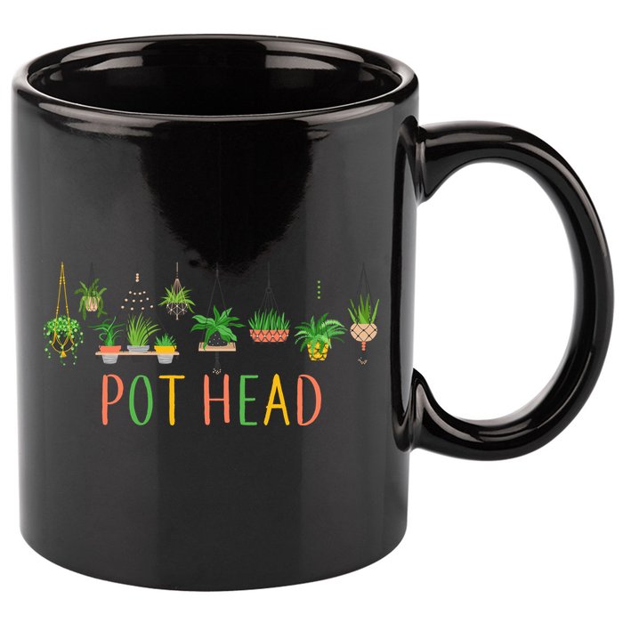 Funny Pot Head For Plant Lovers 1 11oz C Handle Ceramic Mug