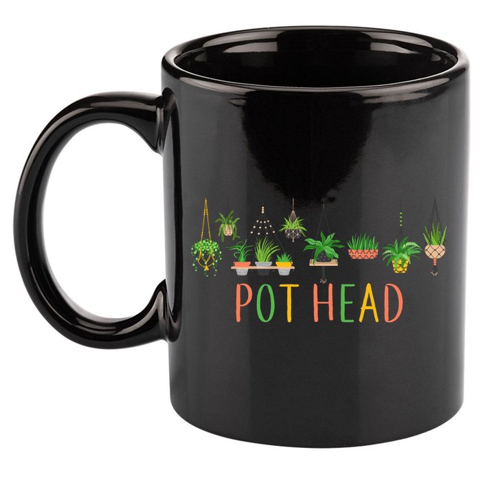 Funny Pot Head For Plant Lovers 1 11oz C Handle Ceramic Mug