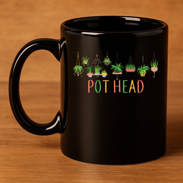 Funny Pot Head For Plant Lovers 1 11oz C Handle Ceramic Mug