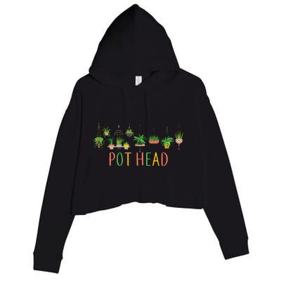 Funny Pot Head For Plant Lovers 1 Crop Fleece Hoodie