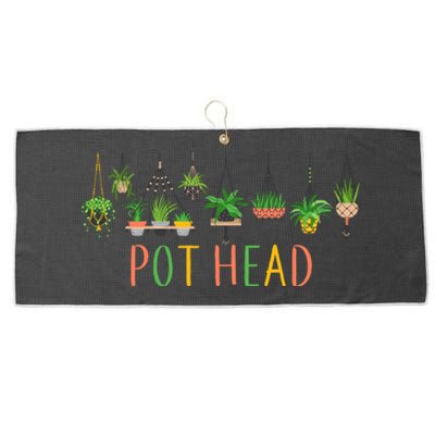 Funny Pot Head For Plant Lovers 1 Large Microfiber Waffle Golf Towel