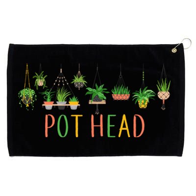 Funny Pot Head For Plant Lovers 1 Grommeted Golf Towel