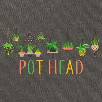 Funny Pot Head For Plant Lovers 1 Cotton Canvas Backpack