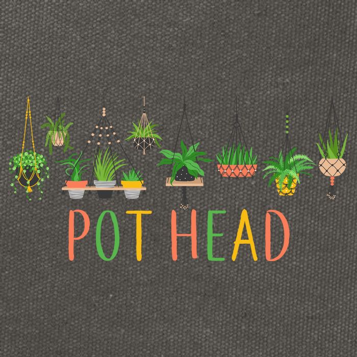 Funny Pot Head For Plant Lovers 1 Cotton Canvas Backpack