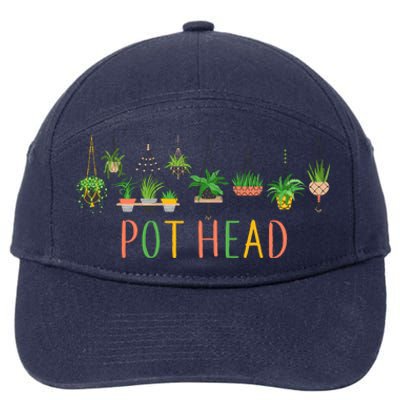 Funny Pot Head For Plant Lovers 1 7-Panel Snapback Hat