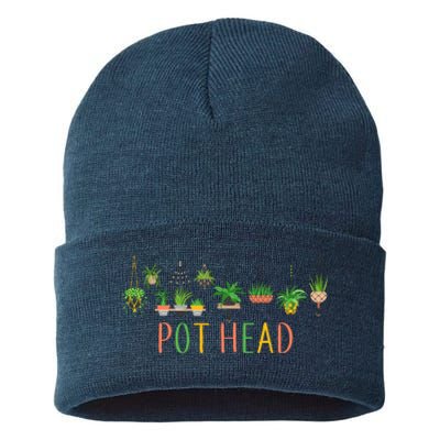 Funny Pot Head For Plant Lovers 1 Sustainable Knit Beanie