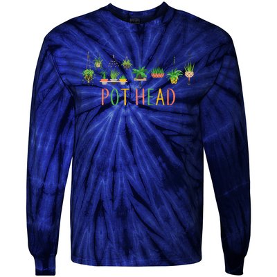 Funny Pot Head For Plant Lovers 1 Tie-Dye Long Sleeve Shirt