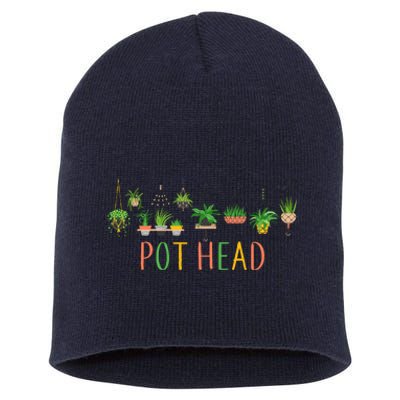 Funny Pot Head For Plant Lovers 1 Short Acrylic Beanie