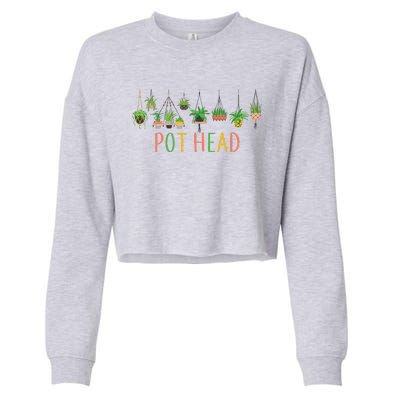 Funny Pot Head For Plant Lovers 1 Cropped Pullover Crew