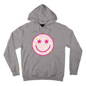 Funny Pink Happy Face Daisy Flower Smile Face Trendy Tall Hoodie