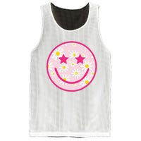 Funny Pink Happy Face Daisy Flower Smile Face Trendy Mesh Reversible Basketball Jersey Tank