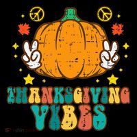 Festive Pumpkin Harvest Vibes Retro Thanksgiving Design 16 in Basic Backpack