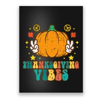 Festive Pumpkin Harvest Vibes Retro Thanksgiving Design Poster
