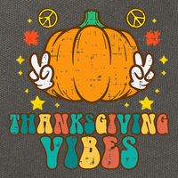 Festive Pumpkin Harvest Vibes Retro Thanksgiving Design Cotton Canvas Backpack