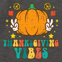 Festive Pumpkin Harvest Vibes Retro Thanksgiving Design Vector Backpack