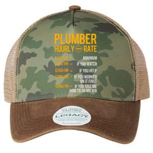 Funny Plumber Hourly Rate Plumber Legacy Tie Dye Trucker Hat