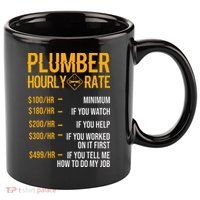 Funny Plumber Hourly Rate Plumber 11oz C Handle Ceramic Mug