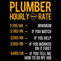 Funny Plumber Hourly Rate Plumber Youth Performance Sprint T-Shirt