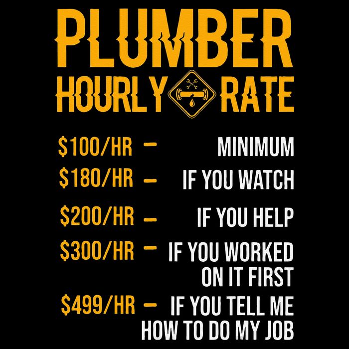 Funny Plumber Hourly Rate Plumber Youth Performance Sprint T-Shirt