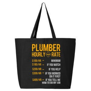 Funny Plumber Hourly Rate Plumber 25L Jumbo Tote