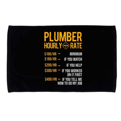 Funny Plumber Hourly Rate Plumber Microfiber Hand Towel