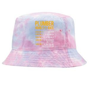 Funny Plumber Hourly Rate Plumber Tie-Dyed Bucket Hat