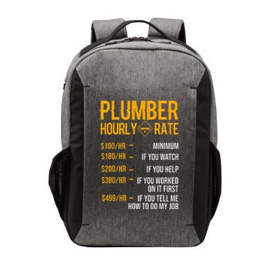 Funny Plumber Hourly Rate Plumber Vector Backpack