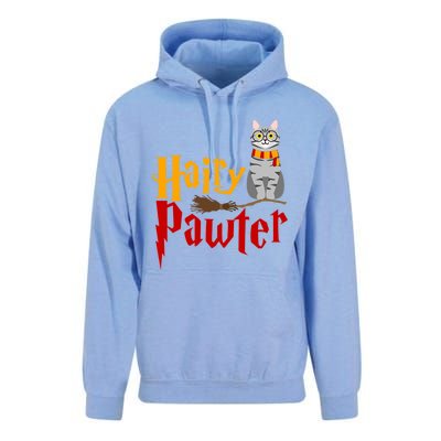 FUNNY Pun Hairy Pawter Wizard Gift For Cat Lovers Unisex Surf Hoodie