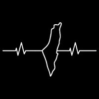  free palestine heartbeat  Drawstring Bag