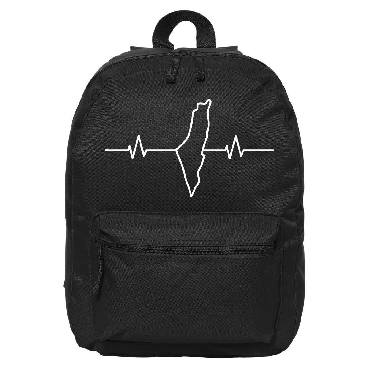  free palestine heartbeat  16 in Basic Backpack