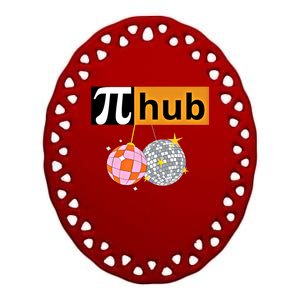 Funny Pi Hub Club 14 March Math Day Pi Day Cute Gift Ceramic Oval Ornament