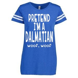 Funny Pretend Im A Dalmatian Lazy Halloween Costume Enza Ladies Jersey Football T-Shirt