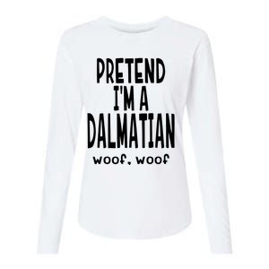 Funny Pretend Im A Dalmatian Lazy Halloween Costume Womens Cotton Relaxed Long Sleeve T-Shirt