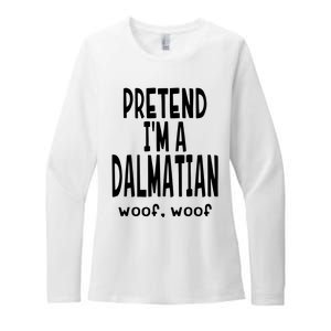 Funny Pretend Im A Dalmatian Lazy Halloween Costume Womens CVC Long Sleeve Shirt