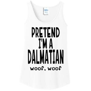 Funny Pretend Im A Dalmatian Lazy Halloween Costume Ladies Essential Tank