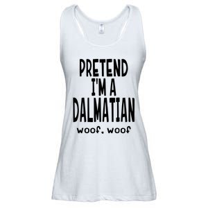 Funny Pretend Im A Dalmatian Lazy Halloween Costume Ladies Essential Flowy Tank