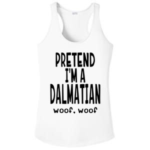 Funny Pretend Im A Dalmatian Lazy Halloween Costume Ladies PosiCharge Competitor Racerback Tank