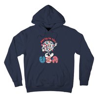 Funny Party In The US July 4th USA Patriotic Groovy Disco Gift Hoodie